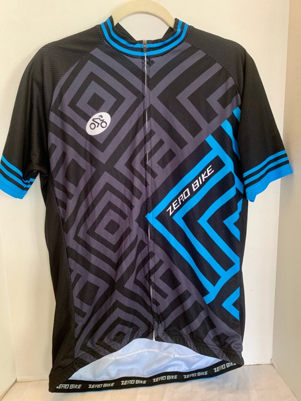 Men's “Zero Bike,Black & Blue Cycling Jersey
